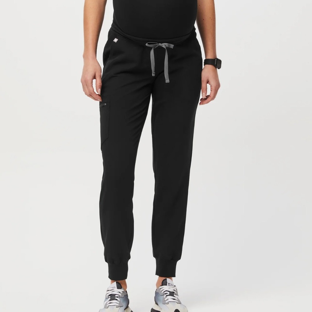 Figs Zamora Maternity Jogger Scrub Pants Black Large I2